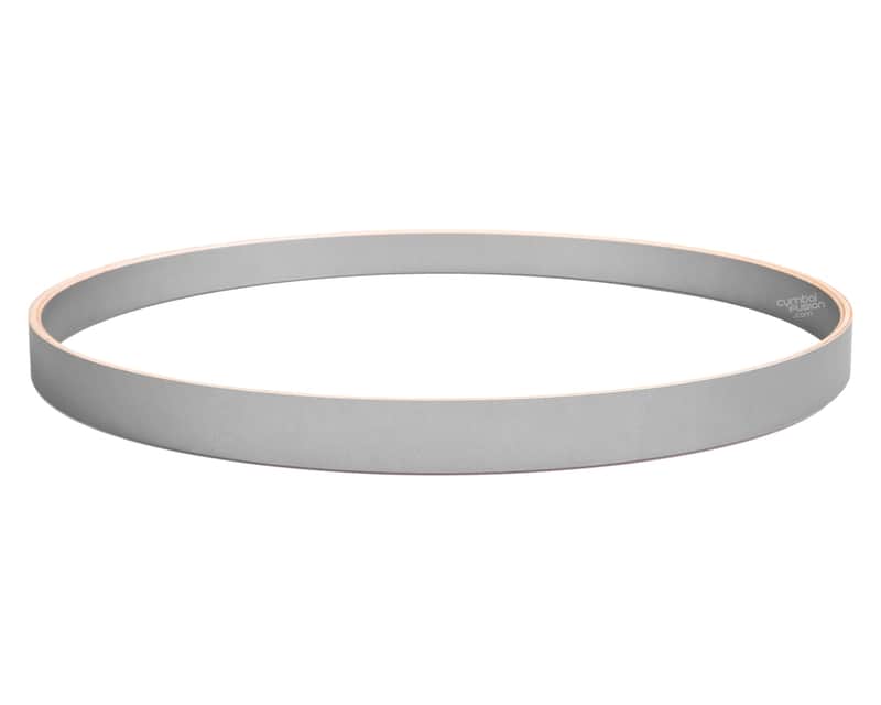 DW 22" Maple Bass Drum Hoop - Satin Metallic Silver image 1