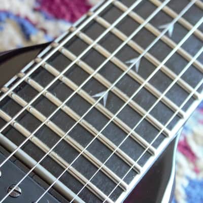 B.C. Rich Jr V Pro 7 Quilt Maple Purple Burst Top w/ Generic Hardshell Case image 3