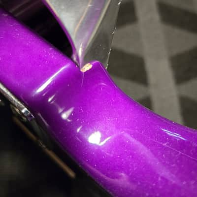 **UPGRADED** Squier Stratocaster 2000s w/ Hoxey Aluminum neck - Purple image 8