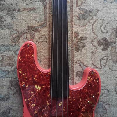 Fender Precision Bass 2001 - Fiesta Red over Sunburst image 8