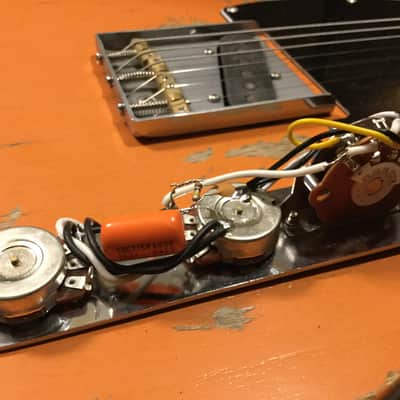 USA Relic Tele Style Electric Guitar Road Worn Orange by Nate's Relic Guitars image 11