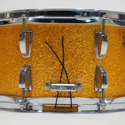 LUDWIG CLASSIC SCHOOL FESTIVAL 14"x 6.5" SNARE DRUM 1966 - Gold Mist image 11