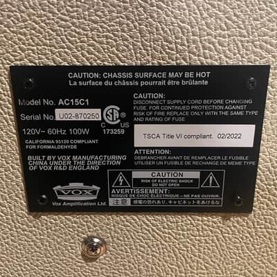 Vox AC15 - Limited Edition Tan on Tan image 2
