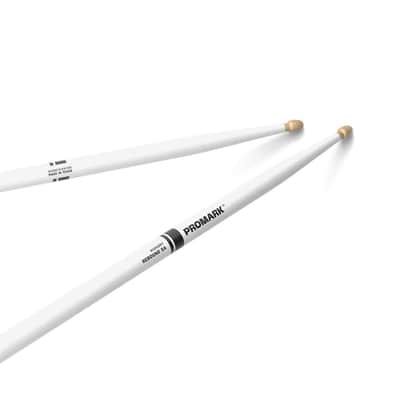 Promark Rebound 5A Painted Hickory Drumsticks, White Drum Sticks- RBH565AW-WHITE image 2