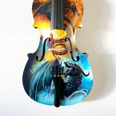 Dragon Spirit 4/4 Violin, crystal fine tuners & carbon fiber bow image 5