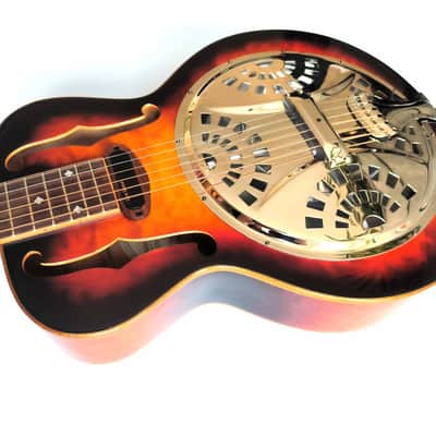 (made in Ukraine) Buran Custom Hi-End Resonator Guitar '2024 Vintage Sunburst w/case image 7