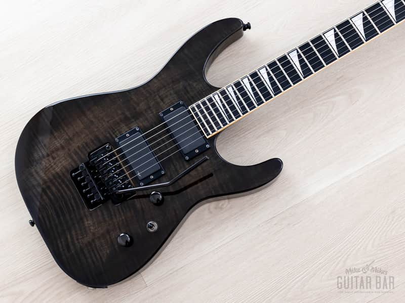 2008 Jackson Stars Soloist SL-TN01EMG Trans Black w/ Flame Maple Top, EMG 81 & Floyd Rose, Japan image 1
