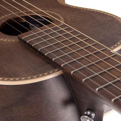 Vintage 'Viator' Paul Brett Electro-Acoustic Travel Guitar ~ Antiqued image 7