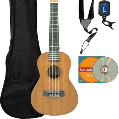 Vault UK-100 Arched Back Concert Ukulele w/ Gig Bag image 1