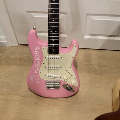$1100 Squier Hello Kitty 3/4 Mini Stratocaster Electric Guitar image 1