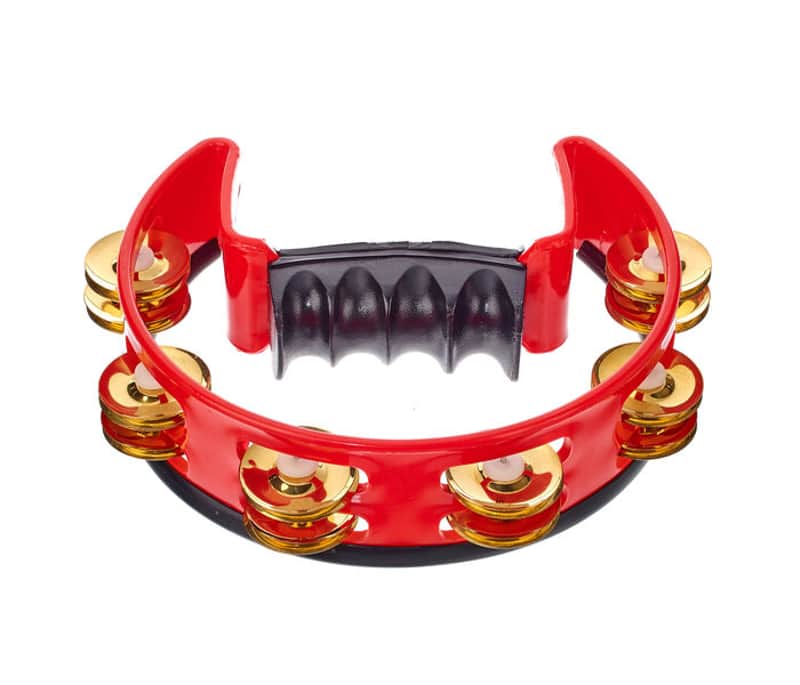 Pearl PTM-50BHR Ultra Grip Tambourine, Brass Jingles - Red image 1