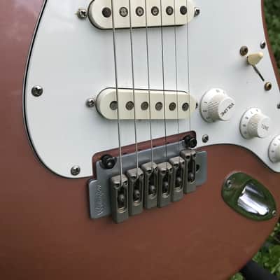 ESP lawsuit strathead 60's stratocaster in Burgundy Mist image 3