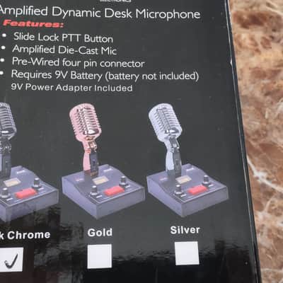 Delta Electronics M2 Desk Microphone - Black Chrome image 7