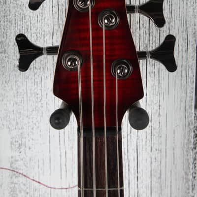 Yamaha TRBX604FM 4 String Electric Bass Guitar Flame Maple Top Dark Red Burst image 10