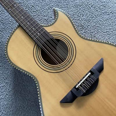 Natural Finish 10 String Acoustic Electric Guitar, Solid Spruce Top Body, Mahogany Neck, Rosewood Fingerboard Bild 22
