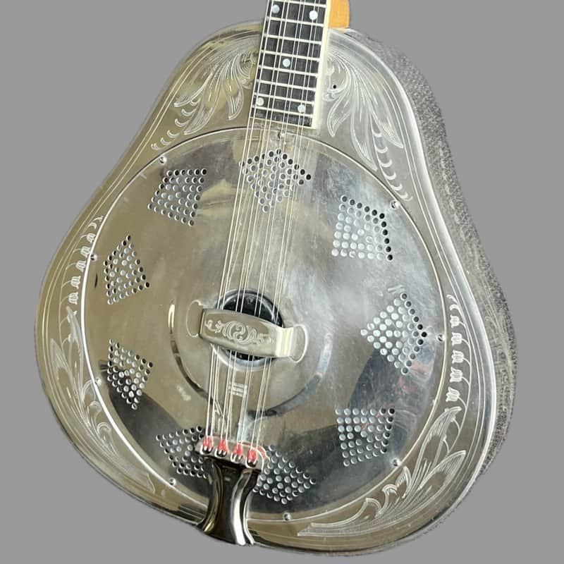 1937 National Style 3 Single Cone Mandolin w' Calton Flight Case Lilly of the Valley image 1