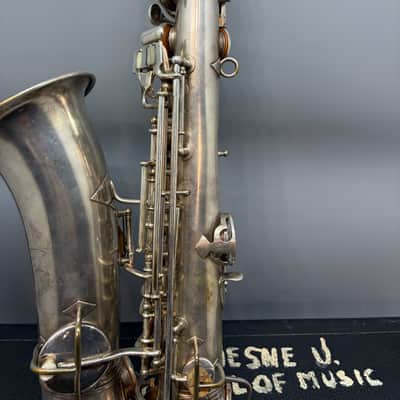 Vintage Pre War Conn New Wonder Alto Saxophone Silver with Gold Wash Bell 1922-23 image 18