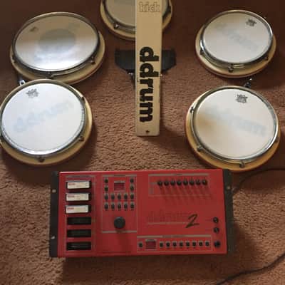 CLAVIA DDRUM 2 - Drum Brain Module 5 Pads w/ Kick Pad Kit 80's Vintage image 1