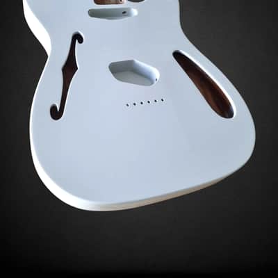 Telecaster Thinline Body Olympic White gloss finish image 4