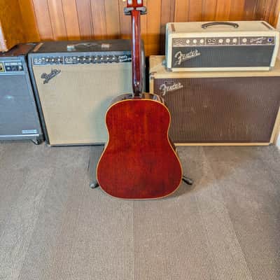 Gibson J-45 Slope Shoulder Dreadnought Acoustic Guitar w/Case - Cherry Sunburst (1967) image 2