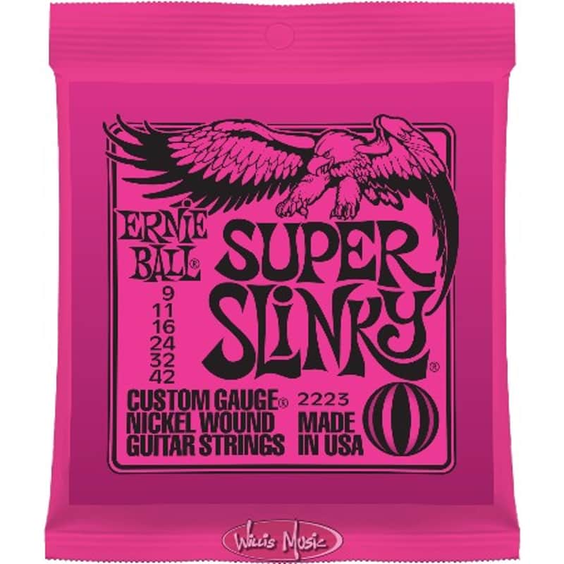 Ernie Ball Super Slinky Nickel Wound Electric Guitar Strings 9-42 image 1