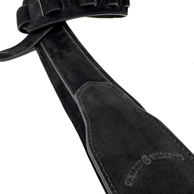 Walker & Williams NL-04-BLK New Black on Black "Skinny" 2" Super Soft Full Grain Nubuck Leather Strap image 6
