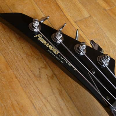 Fernandes Limited Edition Dinky Bass PJS-42 MIJ 1988 Black Lefty image 3