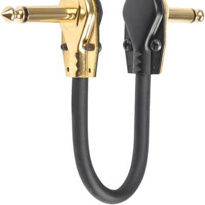 6 Pack 6 Inch Guitar Patch Cable Ultra Quiet Instrument Effect Pedal Patch Cords 1/4 inch Right Angle Low Profile Pancake Design image 3