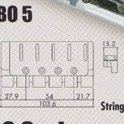 *RARE* Wilkinson USA WBBO-5 - Gold 5 strings bass bridge image 5