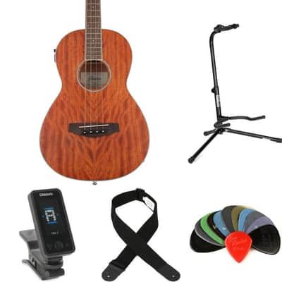 Ibanez PNB14E Acoustic-Electric Bass Essentials Bundle - Open Pore Natural image 2