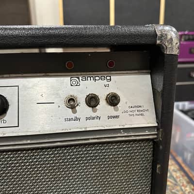 Ampeg V-2 2-Channel 60-Watt Guitar Head 1971 - 1980 - Black image 2