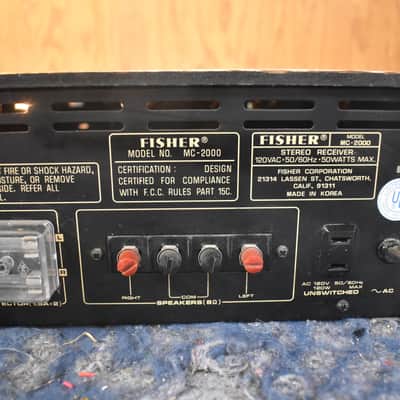 Vintage Fisher MC-2000 Stereo Receiver AM/FM image 9