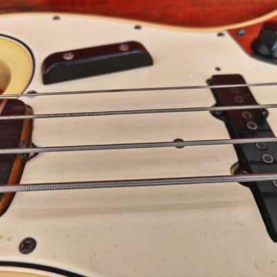 Fender Jazz Bass 1965 Refinish Olympic White ALL ORIGINAL PARTS image 7