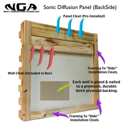 SONIC DIFFUSERS - Natural Wood  -  (2FT x 2FT) image 5