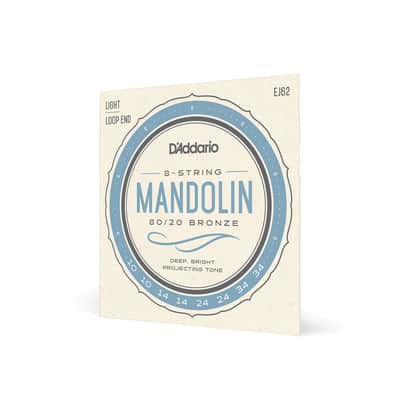 D'Addario EJ62 80/20 Bronze Mandolin Strings, Light, 10-34 image 4