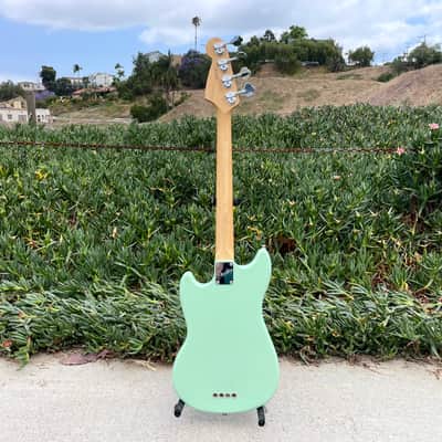 2020 Fender American Performer Mustang Bass Satin surf green image 10