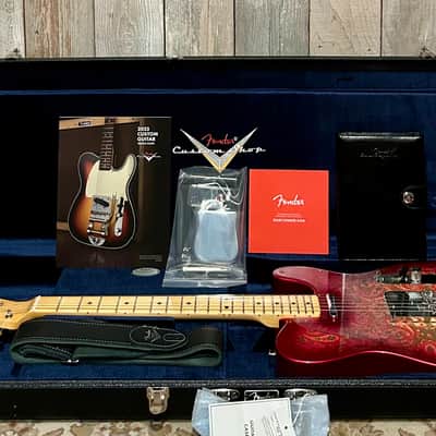 NEW Fender Custom Shop Vintage Custom '68 Paisley Telecaster  - Pink Paisley, Comes with A Pro Set Up and Ships Fast! image 21