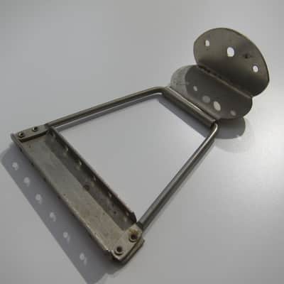 Harmony Silvertone & Others Vintage Acoustic & Electric Guitar Tailpiece Authentic Vintage Part Circa-1950s-1960s-Nickel Silver image 5
