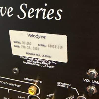 Velodyne Digital Drive Series DD12 BG Powered Subwoofer Remote Control Black image 13