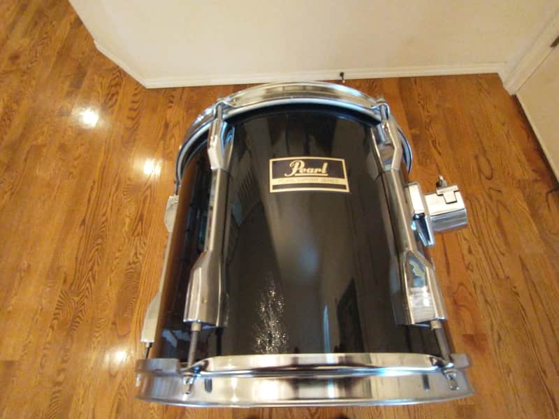 Pearl Export series 12 round x 10 rack tom gloss black mint condition image 1