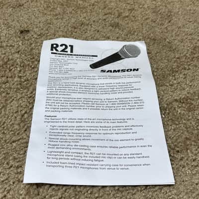 Samson R21 Dynamic Mic 3-Pack w/ Case image 12