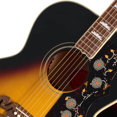 Epiphone 1957 SJ-200 Reissue Acoustic-Electric Guitar, Vintage Sunburst w/ Case image 7
