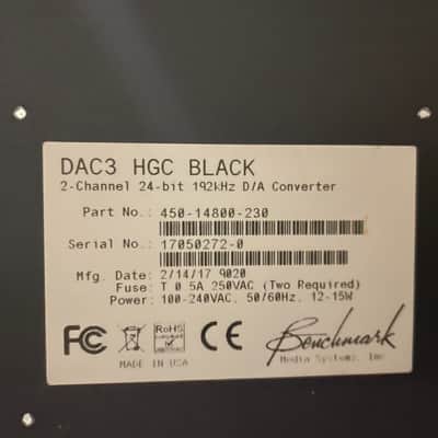 Benchmark DAC3 - HGC - Black - 2 channel 24bits 192khz DA converter 2017 - Black image 3