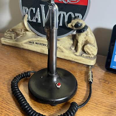 Rare Vintage 1950's Ronette-Holland G210-5 Crystal Microphone, works w/stand image 2