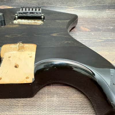 80s KRAMER LK-1B Body Black 1H w/Plate and Genuine Bridge Made in Japan image 12