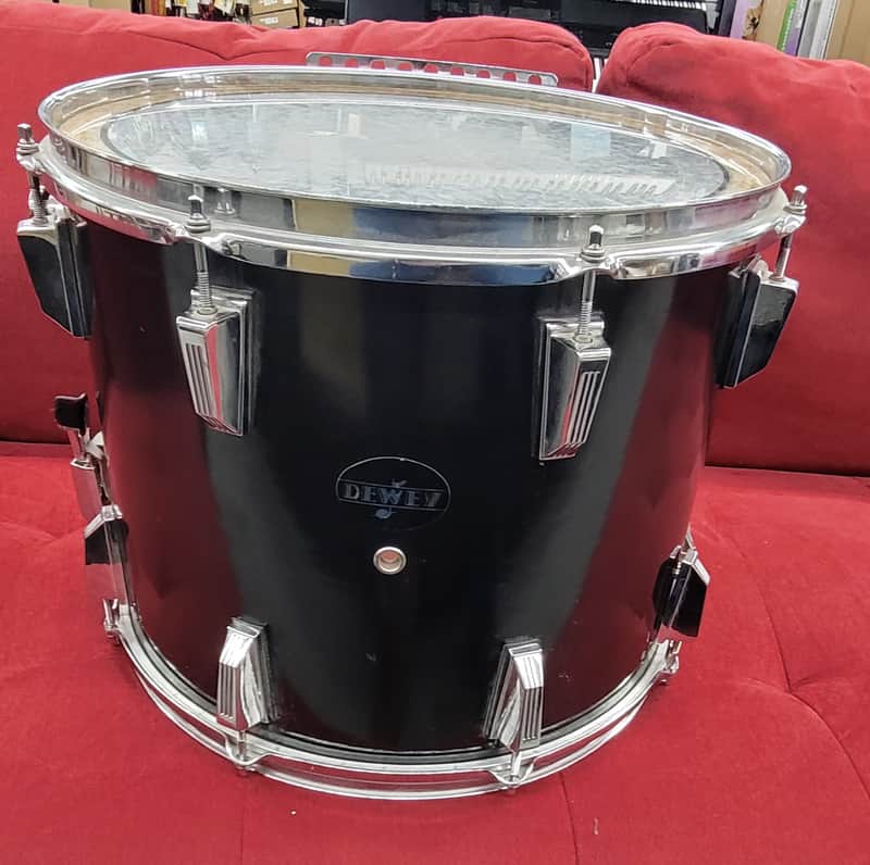 Dewey Marching Snare Drum 15x11.5 1970s - Black image 1