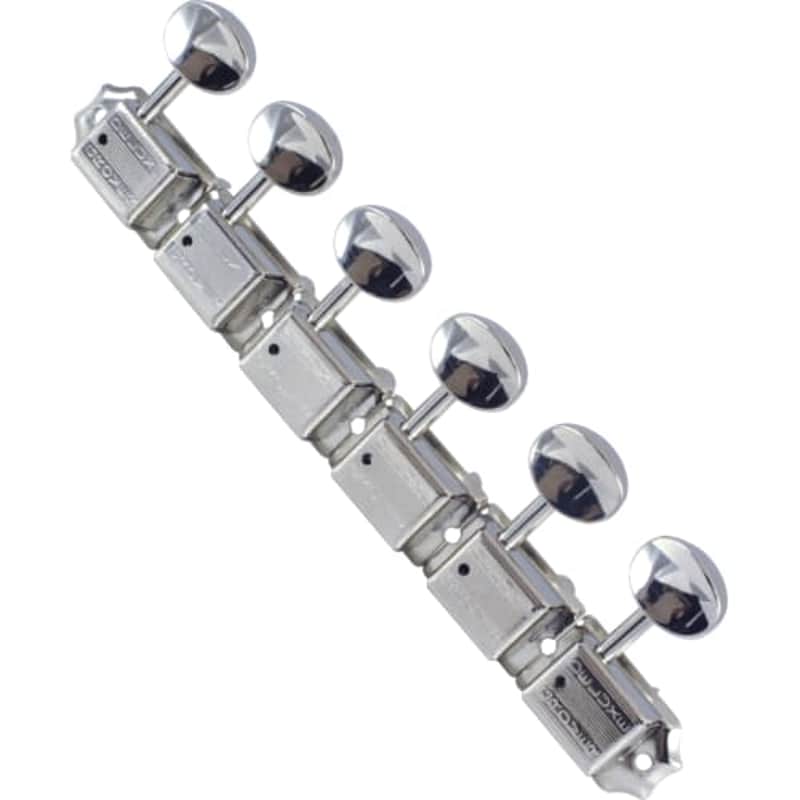 Tuners - Grover, Deluxe Guitar, Vintage, Nickel, 6 in line image 1