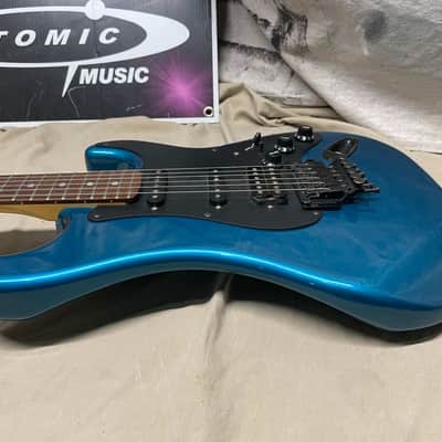 Kramer USA Pacer Deluxe Guitar R2 nut 1980s Blue image 11