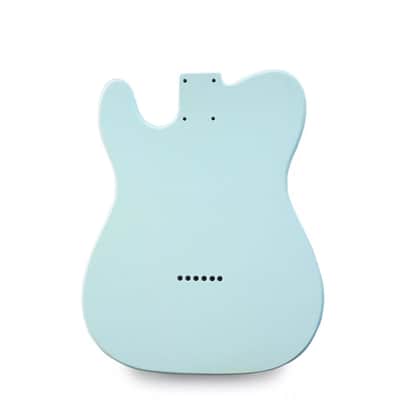 Telecaster Humbucker Guitar Body - Sonic Blue Vintage Nitro Satin- 2 Piece American Alder image 2
