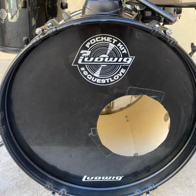 Ludwig Pocket Kit "Questlove" 10 / 13 / 16 / 5x12" Drum Set with Cymbals - Black Sparkle image 6